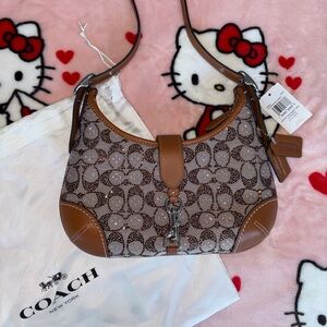 Coach Hamptons Hobo Bag in Crystal Signature Jacquard